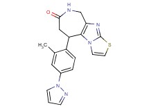 5-[2-methyl-4-(1H-pyrazol-1-yl)phenyl]-5,6,8,9-tetrahydro-7H-[1,3]thiazolo[3',2':1,2]imidazo[4,5-c]azepin-7-one