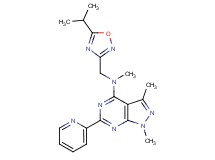 N-[(5-isopropyl-1,2,4-oxadiazol-3-yl)methyl]-N,1,3-trimethyl-6-(2-pyridinyl)-1H-pyrazolo[3,4-d]pyrimidin-4-amine