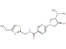 6-[(3S*,4S*)-3-(dimethylamino)-4-hydroxypyrrolidin-1-yl]-N-[(4-ethyl-1,3-thiazol-2-yl)methyl]nicotinamide