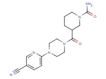 3-{[4-(5-cyano-2-pyridinyl)-1-piperazinyl]carbonyl}-1-piperidinecarboxamide