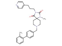 1-methyl-8-[(2'-methyl-4-biphenylyl)methyl]-3-[3-(4-pyridinyl)propyl]-1,3,8-triazaspiro[4.5]decane-2,4-dione