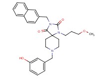 8-(3-hydroxybenzyl)-1-(3-methoxypropyl)-3-(2-naphthylmethyl)-1,3,8-triazaspiro[4.5]decane-2,4-dione