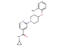 N-cyclopropyl-2-[4-(2-methylphenoxy)-1-piperidinyl]isonicotinamide