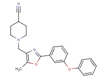 1-{[5-methyl-2-(3-phenoxyphenyl)-1,3-oxazol-4-yl]methyl}piperidine-4-carbonitrile
