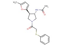 N-{(3S*,4R*)-4-(5-methyl-2-furyl)-1-[(phenylthio)acetyl]-3-pyrrolidinyl}acetamide