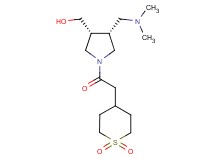 {(3R*,4R*)-4-[(dimethylamino)methyl]-1-[(1,1-dioxidotetrahydro-2H-thiopyran-4-yl)acetyl]-3-pyrrolidinyl}methanol