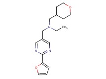 N-{[2-(2-furyl)pyrimidin-5-yl]methyl}-N-(tetrahydro-2H-pyran-4-ylmethyl)ethanamine