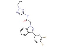 2-[3-(3,4-difluorophenyl)-1H-indazol-1-yl]-N-(2-ethyl-2H-1,2,3-triazol-4-yl)acetamide