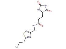 3-(2,5-dioxo-4-imidazolidinyl)-N-[(2-propyl-1,3-thiazol-4-yl)methyl]propanamide