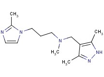 N-[(3,5-dimethyl-1H-pyrazol-4-yl)methyl]-N-methyl-3-(2-methyl-1H-imidazol-1-yl)-1-propanamine bis(trifluoroacetate)
