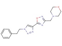 4-({5-[1-(2-phenylethyl)-1H-1,2,3-triazol-4-yl]-1,2,4-oxadiazol-3-yl}methyl)morpholine