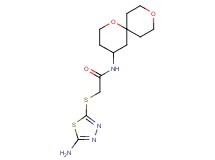 2-[(5-amino-1,3,4-thiadiazol-2-yl)thio]-N-1,9-dioxaspiro[5.5]undec-4-ylacetamide
