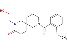 2-(2-hydroxyethyl)-8-[2-(methylthio)benzoyl]-2,8-diazaspiro[5.5]undecan-3-one