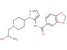 N-{1-[1-(2-hydroxypropyl)piperidin-4-yl]-1H-pyrazol-5-yl}-1,3-benzodioxole-5-carboxamide
