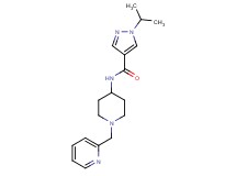 1-isopropyl-N-[1-(2-pyridinylmethyl)-4-piperidinyl]-1H-pyrazole-4-carboxamide