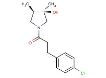 (3R*,4R*)-1-[3-(4-chlorophenyl)propanoyl]-3,4-dimethyl-3-pyrrolidinol