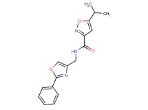 5-isopropyl-N-[(2-phenyl-1,3-oxazol-4-yl)methyl]isoxazole-3-carboxamide