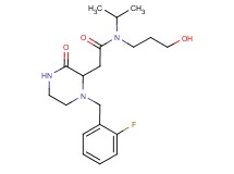 2-[1-(2-fluorobenzyl)-3-oxo-2-piperazinyl]-N-(3-hydroxypropyl)-N-isopropylacetamide