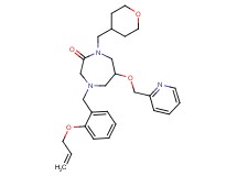 4-[2-(allyloxy)benzyl]-6-(2-pyridinylmethoxy)-1-(tetrahydro-2H-pyran-4-ylmethyl)-1,4-diazepan-2-one