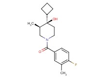 (3R*,4R*)-4-cyclobutyl-1-(4-fluoro-3-methylbenzoyl)-3-methyl-4-piperidinol