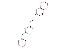 3-(2,3-dihydro-1,4-benzodioxin-6-ylthio)-N-(1-methyl-2-morpholin-4-ylethyl)propanamide