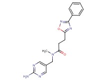 N-[(2-amino-5-pyrimidinyl)methyl]-N-methyl-3-(3-phenyl-1,2,4-oxadiazol-5-yl)propanamide