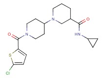1'-[(5-chloro-2-thienyl)carbonyl]-N-cyclopropyl-1,4'-bipiperidine-3-carboxamide