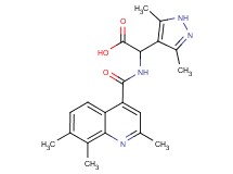 (3,5-dimethyl-1H-pyrazol-4-yl){[(2,7,8-trimethylquinolin-4-yl)carbonyl]amino}acetic acid