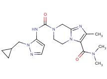 N~7~-[1-(cyclopropylmethyl)-1H-pyrazol-5-yl]-N~3~,N~3~,2-trimethyl-5,6-dihydroimidazo[1,2-a]pyrazine-3,7(8H)-dicarboxamide