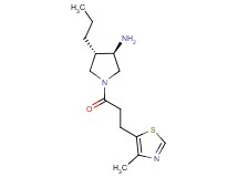 rel-(3R,4S)-1-[3-(4-methyl-1,3-thiazol-5-yl)propanoyl]-4-propyl-3-pyrrolidinamine hydrochloride