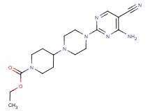 ethyl 4-[4-(4-amino-5-cyanopyrimidin-2-yl)piperazin-1-yl]piperidine-1-carboxylate