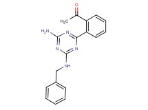 1-{2-[4-amino-6-(benzylamino)-1,3,5-triazin-2-yl]phenyl}ethanone