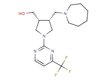 {(3R*,4R*)-4-(1-azepanylmethyl)-1-[4-(trifluoromethyl)-2-pyrimidinyl]-3-pyrrolidinyl}methanol