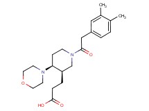 3-{(3R*,4S*)-1-[(3,4-dimethylphenyl)acetyl]-4-morpholin-4-ylpiperidin-3-yl}propanoic acid