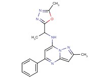 2-methyl-N-[1-(5-methyl-1,3,4-oxadiazol-2-yl)ethyl]-5-phenylpyrazolo[1,5-a]pyrimidin-7-amine