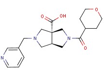 (3aR*,6aR*)-2-(3-pyridinylmethyl)-5-(tetrahydro-2H-pyran-4-ylcarbonyl)hexahydropyrrolo[3,4-c]pyrrole-3a(1H)-carboxylic acid