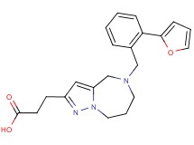 3-{5-[2-(2-furyl)benzyl]-5,6,7,8-tetrahydro-4H-pyrazolo[1,5-a][1,4]diazepin-2-yl}propanoic acid