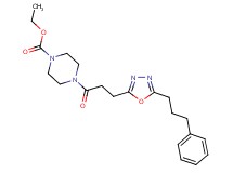 ethyl 4-{3-[5-(3-phenylpropyl)-1,3,4-oxadiazol-2-yl]propanoyl}-1-piperazinecarboxylate