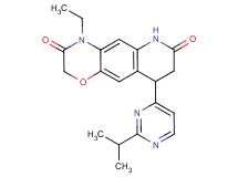 4-ethyl-9-(2-isopropylpyrimidin-4-yl)-8,9-dihydro-2H-[1,4]oxazino[2,3-g]quinoline-3,7(4H,6H)-dione