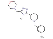 4-({4-methyl-5-[1-(3-methylbenzyl)piperidin-3-yl]-4H-1,2,4-triazol-3-yl}methyl)morpholine