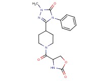2-methyl-5-{1-[(2-oxo-1,3-oxazolidin-4-yl)carbonyl]piperidin-4-yl}-4-phenyl-2,4-dihydro-3H-1,2,4-triazol-3-one
