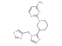 2-{3-[1-(1,3-thiazol-4-ylmethyl)-1H-imidazol-2-yl]-1-piperidinyl}-4-pyrimidinamine