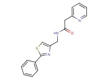 N-[(2-phenyl-1,3-thiazol-4-yl)methyl]-2-(2-pyridinyl)acetamide trifluoroacetate