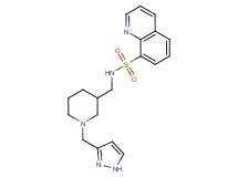 N-{[1-(1H-pyrazol-3-ylmethyl)-3-piperidinyl]methyl}-8-quinolinesulfonamide