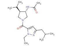 N-{(3S*,4R*)-1-[(1-ethyl-3-isobutyl-1H-pyrazol-5-yl)carbonyl]-4-isopropyl-3-pyrrolidinyl}acetamide