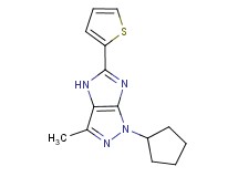 1-cyclopentyl-3-methyl-5-(2-thienyl)-1,4-dihydroimidazo[4,5-c]pyrazole