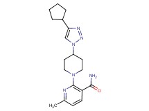 2-[4-(4-cyclopentyl-1H-1,2,3-triazol-1-yl)-1-piperidinyl]-6-methylnicotinamide trifluoroacetate