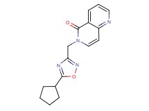 6-[(5-cyclopentyl-1,2,4-oxadiazol-3-yl)methyl]-1,6-naphthyridin-5(6H)-one