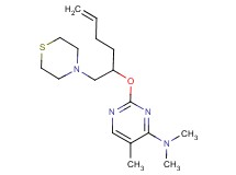 N,N,5-trimethyl-2-{[1-(thiomorpholin-4-ylmethyl)pent-4-en-1-yl]oxy}pyrimidin-4-amine