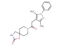 8-[(3,5-dimethyl-1-phenyl-1H-pyrazol-4-yl)acetyl]-1-oxa-3,8-diazaspiro[4.5]decan-2-one